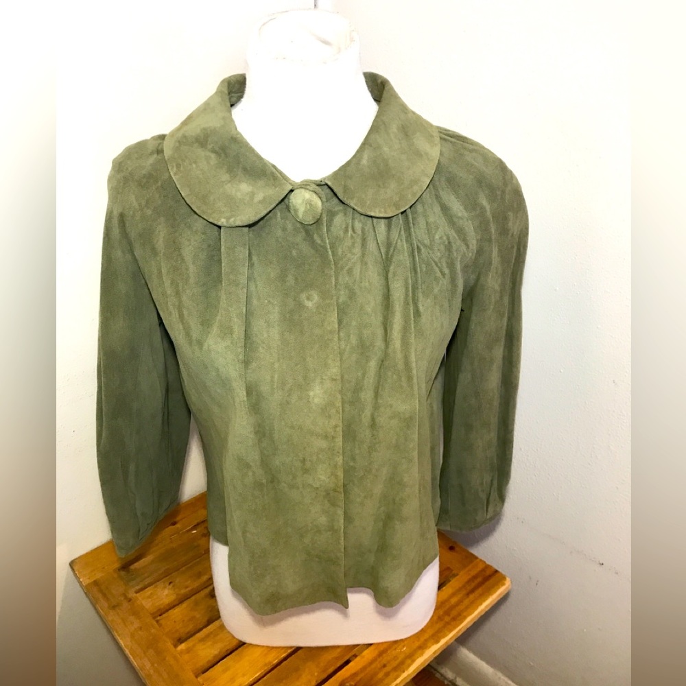 LAL Cropped 3/4 Sleeve Leather Jacket